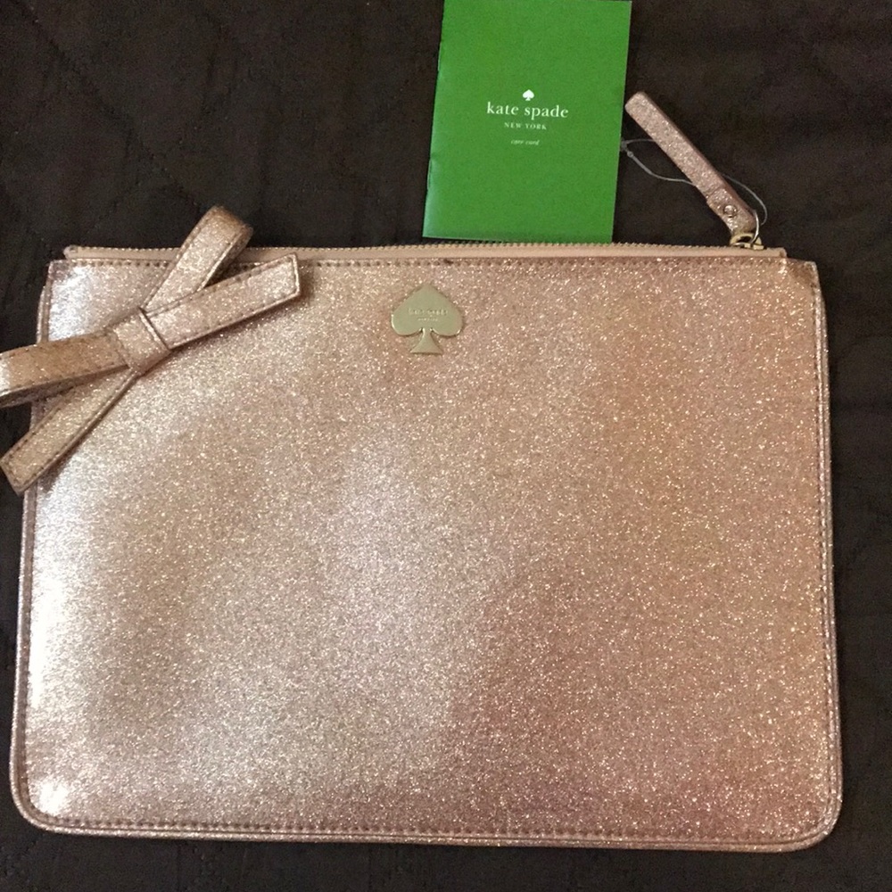 Kate Spade Rose Gold Clutch NWOT!!
